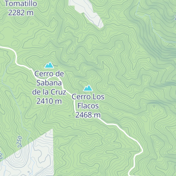 Map of Cerro Los Flacos