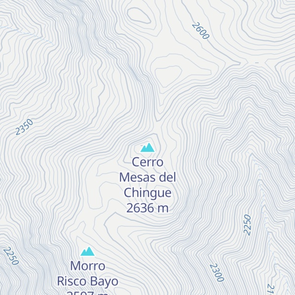 Map of Cerro Mesas del Chingue