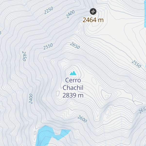 Map of Cerro Chachil