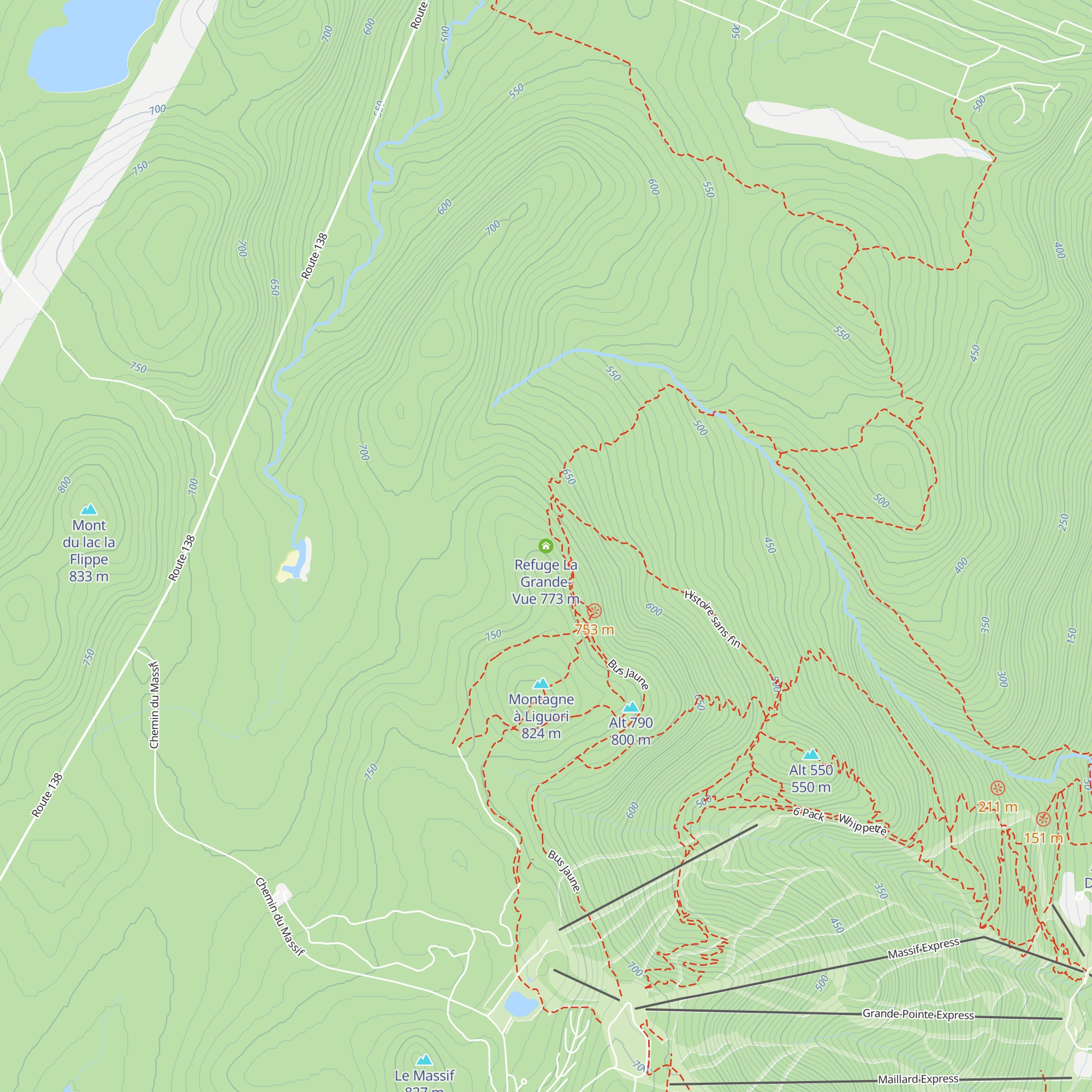 Refuge La Grande-Vue map