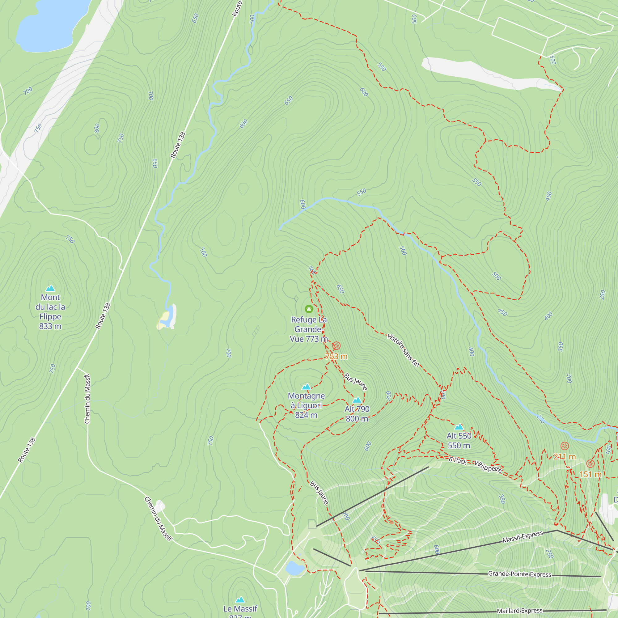 Refuge La Grande-Vue map