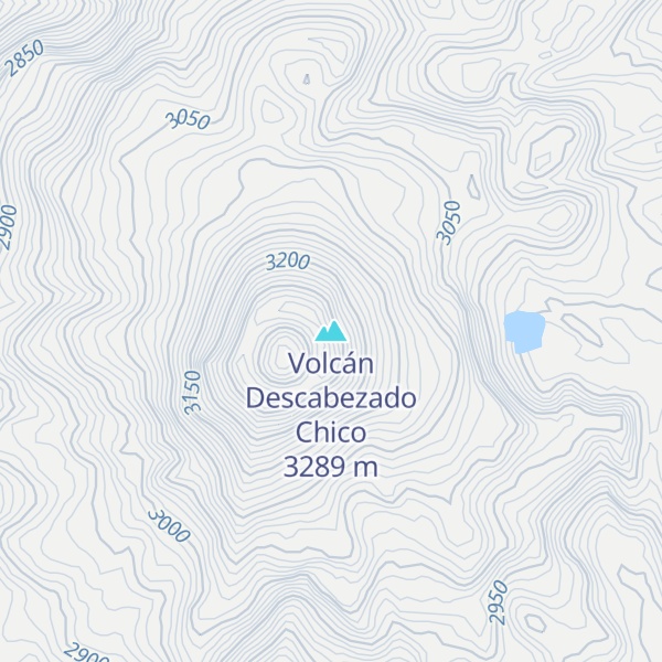 Map of Volcán Descabezado Chico