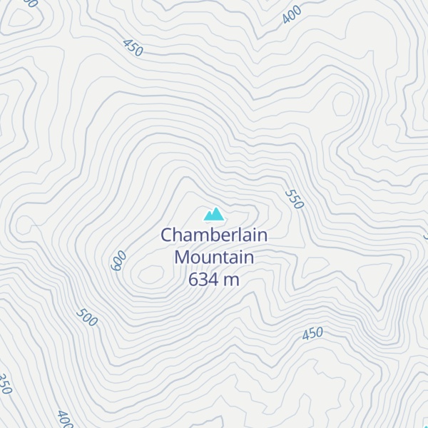 Map of Chamberlain Mountain