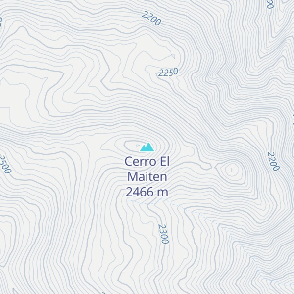 Map of Cerro El Maiten
