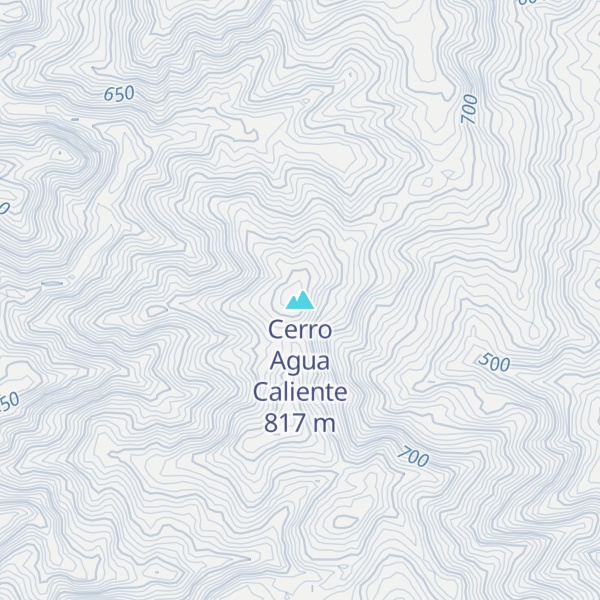 Map of Cerro Agua Caliente