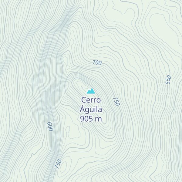 Map of Cerro Águila