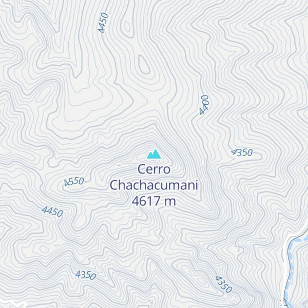 Map of Cerro Chachacumani