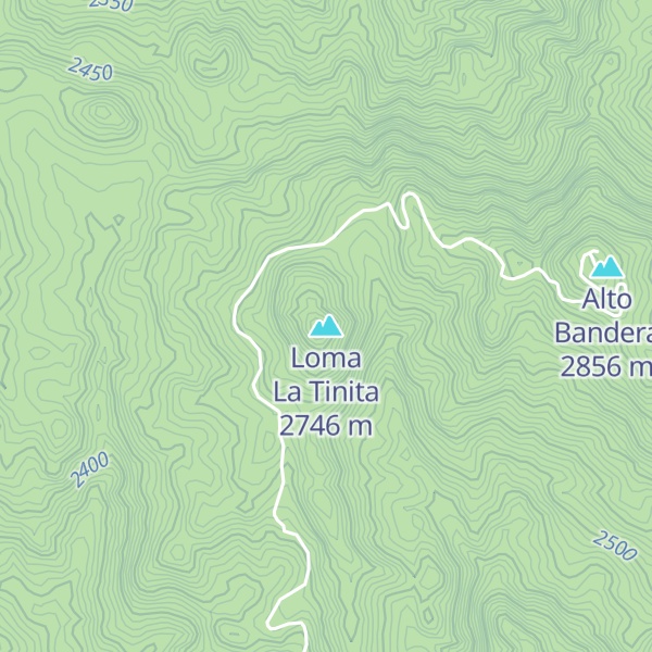 Map of Loma La Tinita