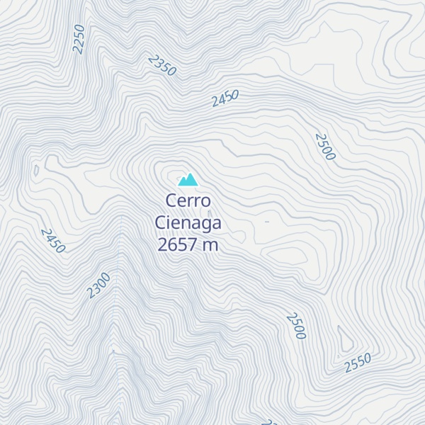 Map of Cerro Cienago