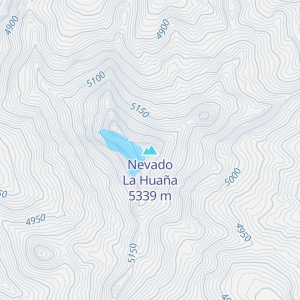 Map of Nevado La Huaña