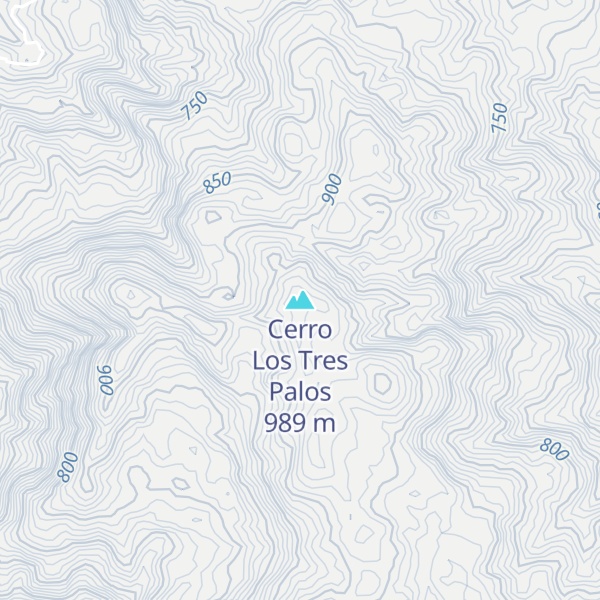 Map of Cerro Los Tres Palos