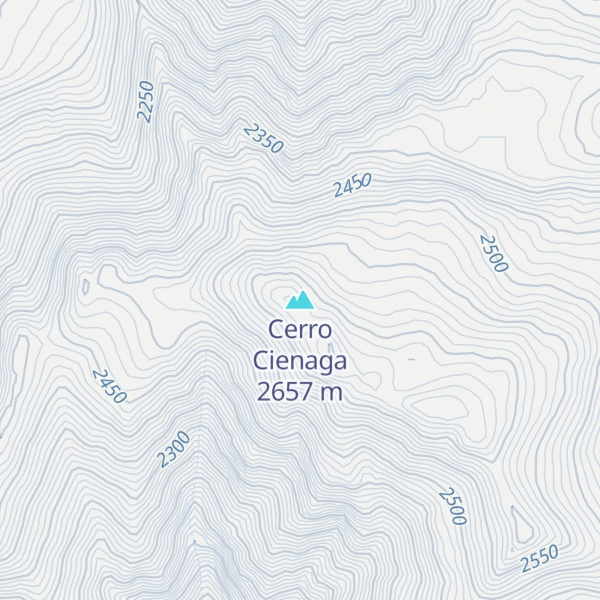 Map of Cerro Cienaga