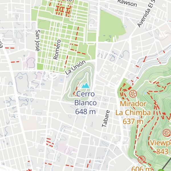 Map of Cerro Blanco