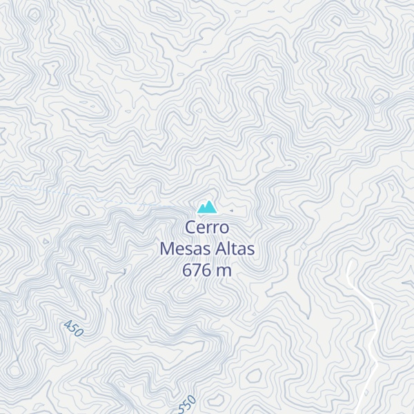 Map of Cerro Mesas Altas