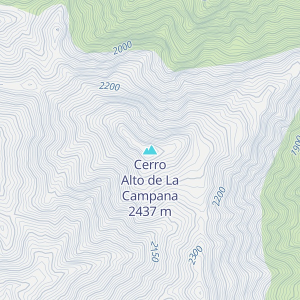 Map of Cerro Alto de La Campana