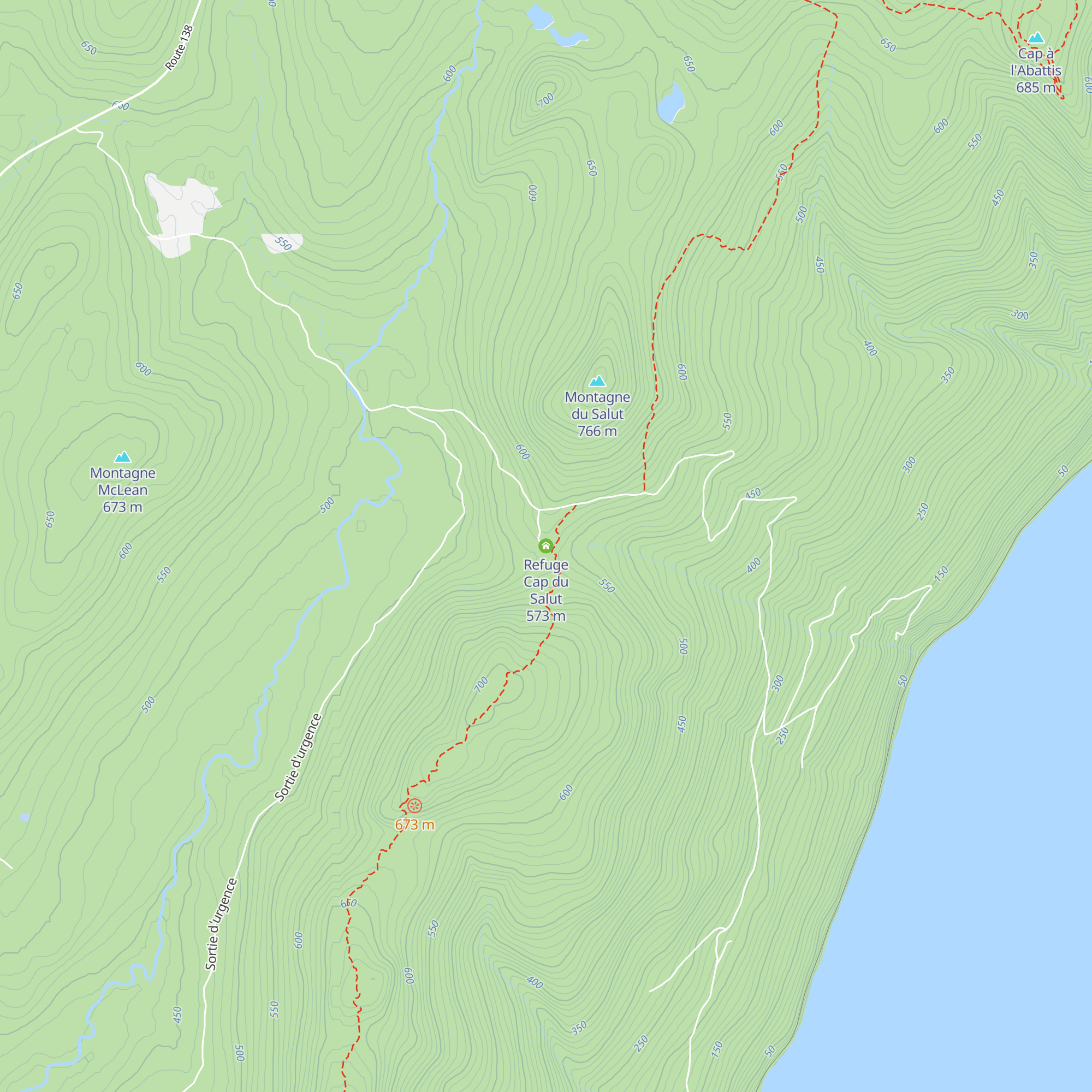 Refuge Cap du Salut map