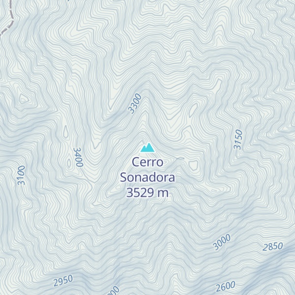 Map of Cerro Sonadora