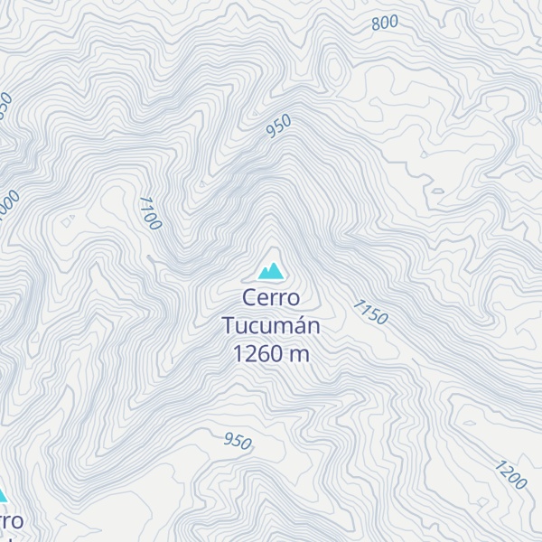 Map of Cerro Tucumán