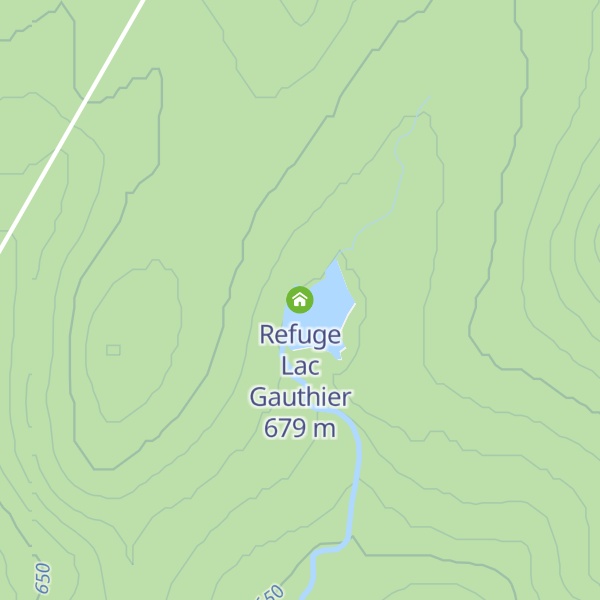 Map of Refuge Lac Gauthier