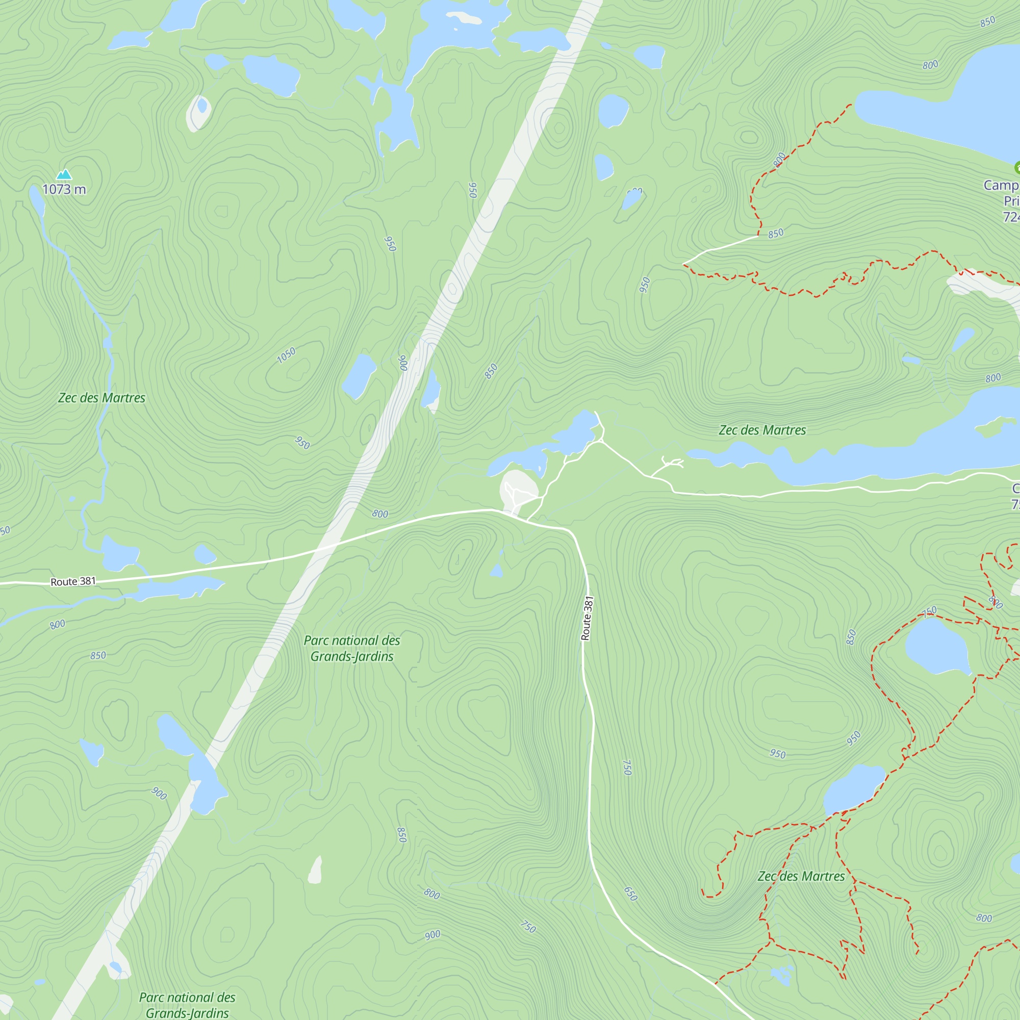 Accueil ZEC des Martres map
