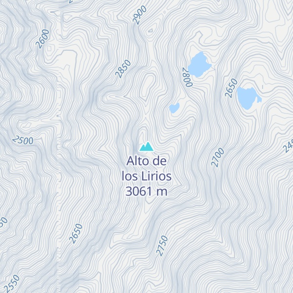 Map of Alto de los Lirios