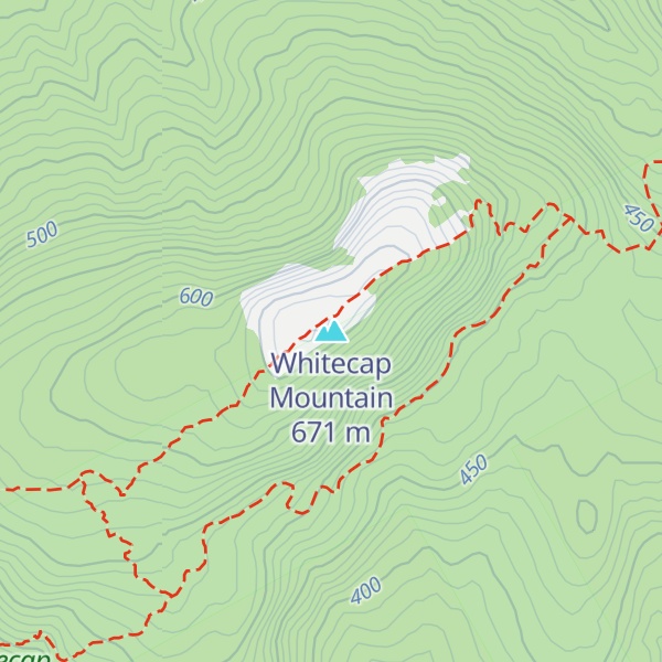 Map of Whitecap Mountain