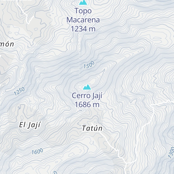 Map of Cerro Jají
