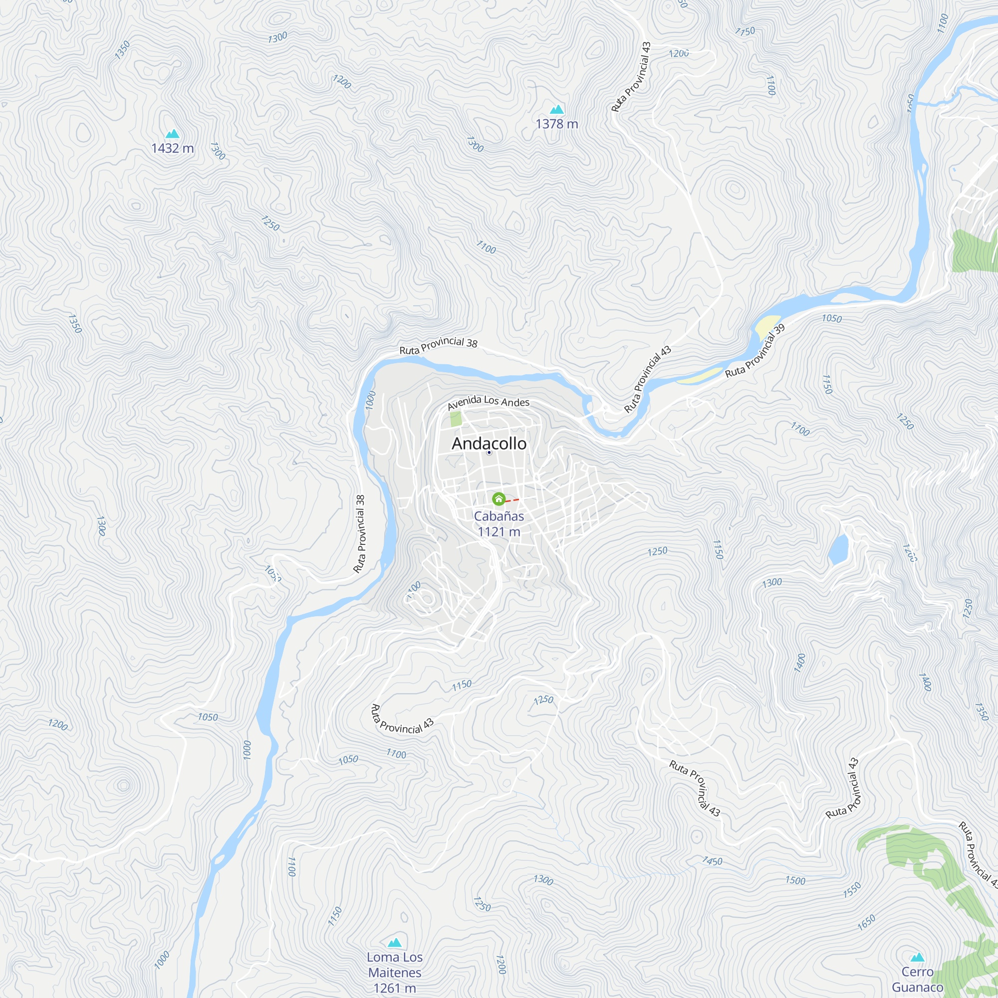 Cabañas map