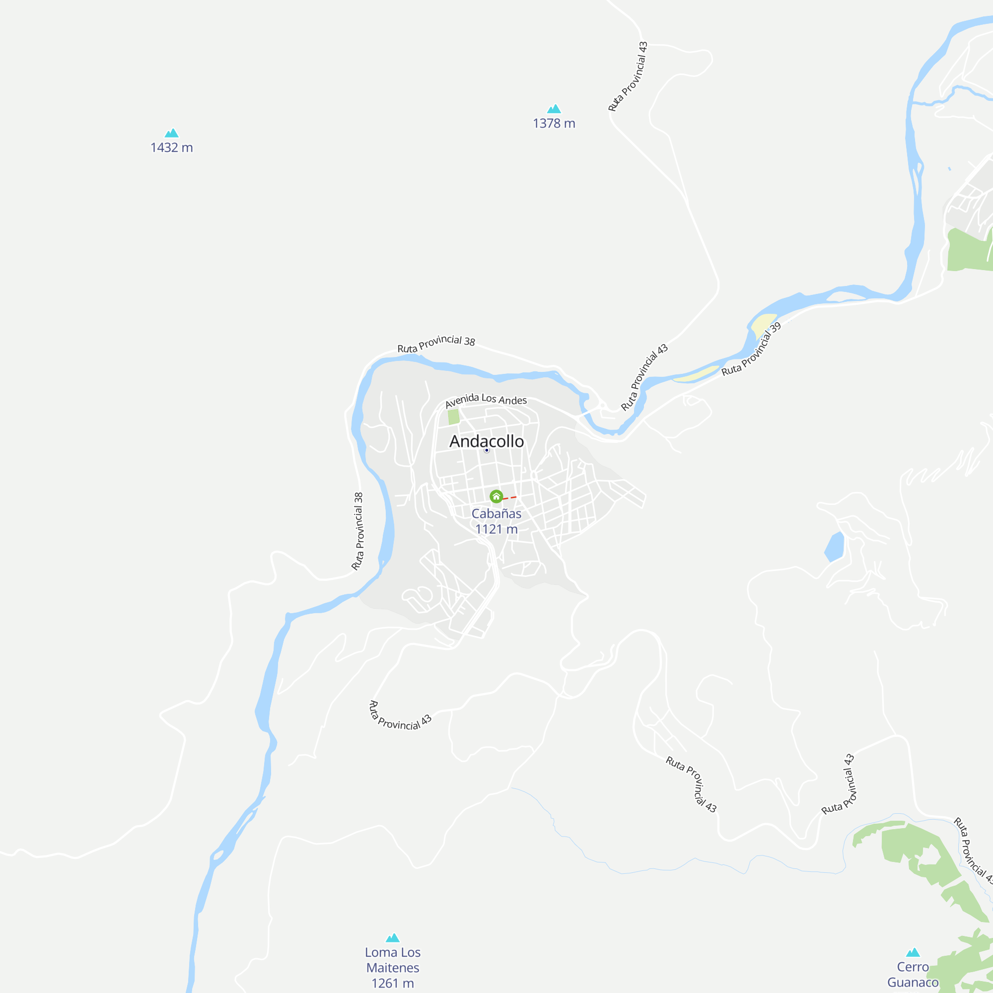 Cabañas map