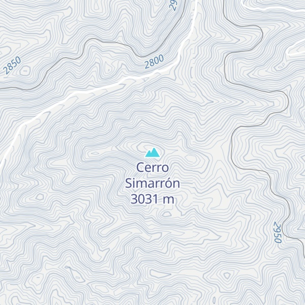 Map of Cerro Simarrón