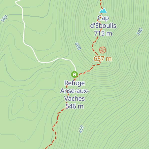 Map of Refuge Anse-aux-Vaches