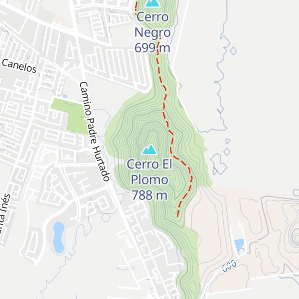 Map of Cerro El Plomo
