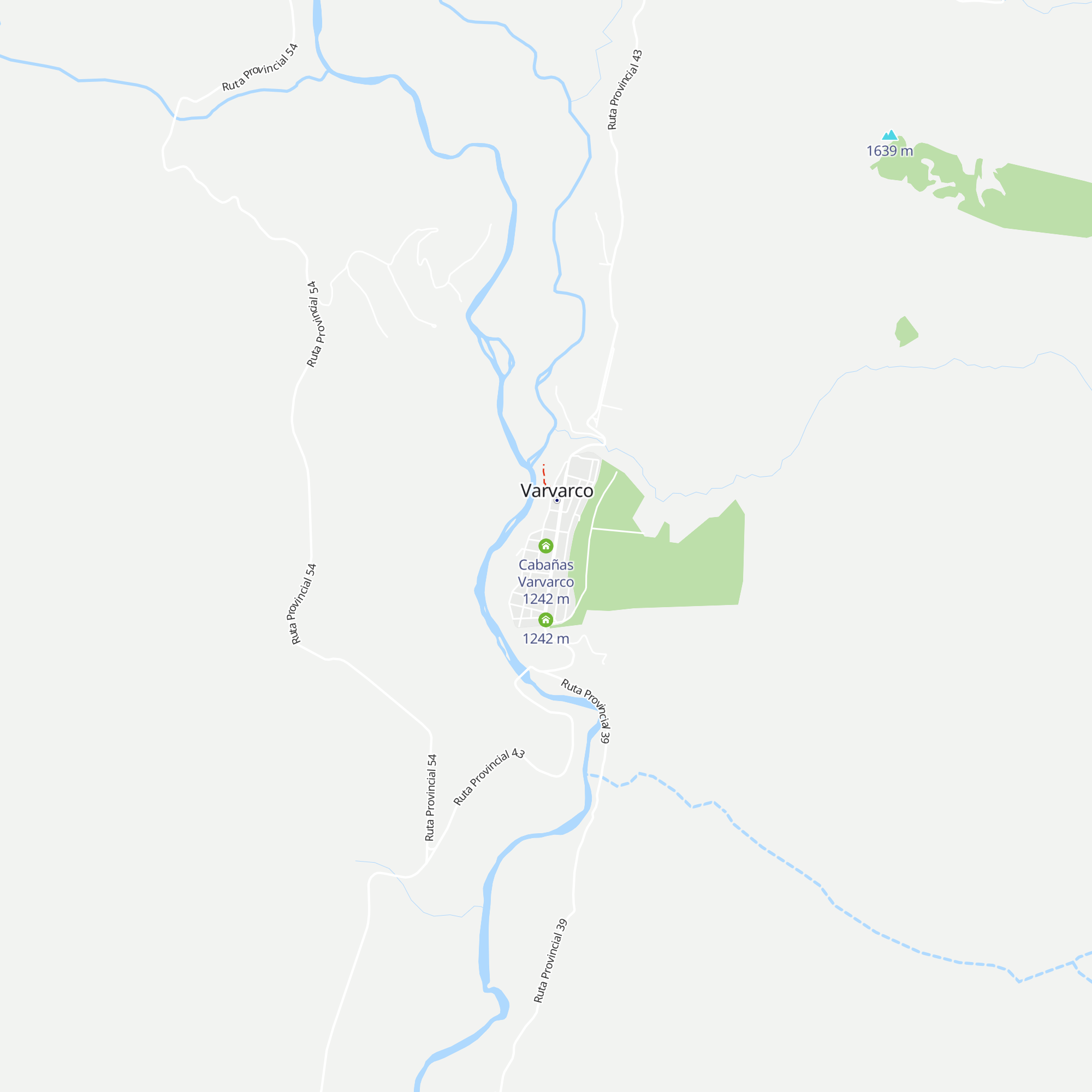 Cabañas Varvarco map