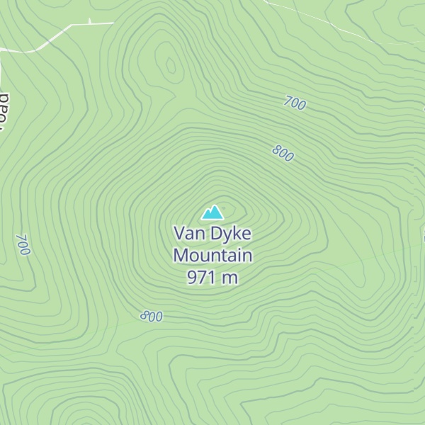 Map of Van Dyke Mountain