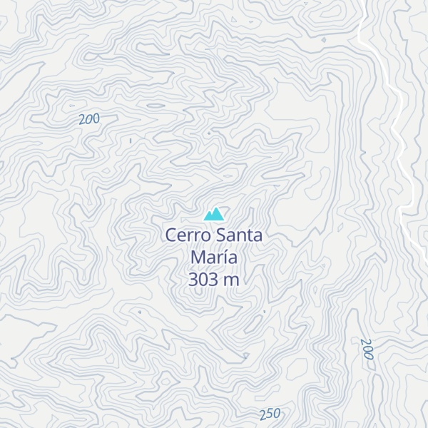 Map of Cerro Santa María