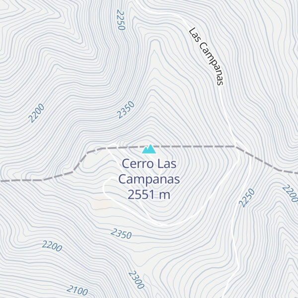 Map of Cerro Las Campanas