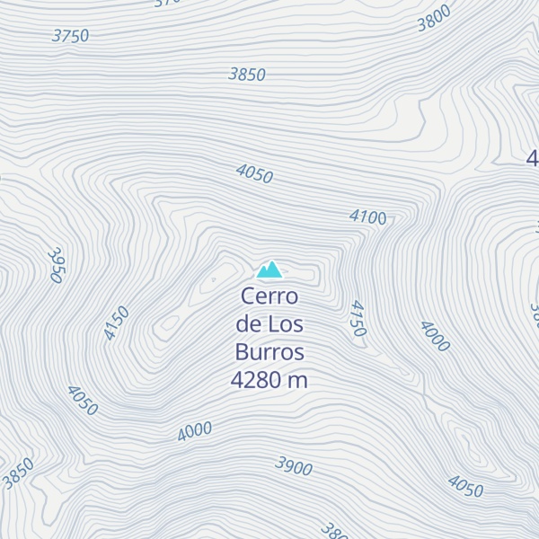 Map of Cerro de Los Burros