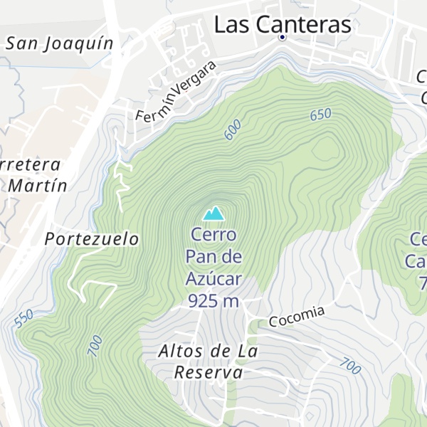 Map of Cerro Pan de Azúcar