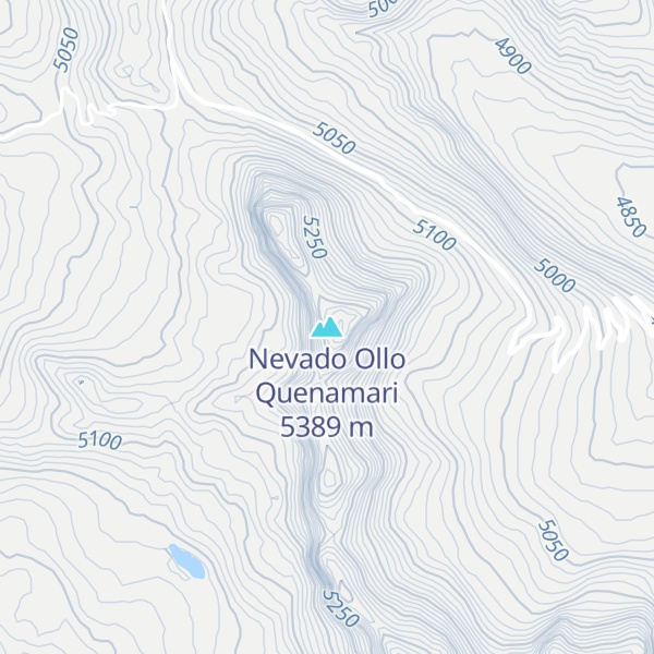 Map of Nevado Ollo Quenamari