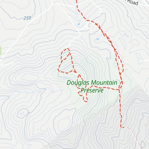 Map of Douglas Mountain