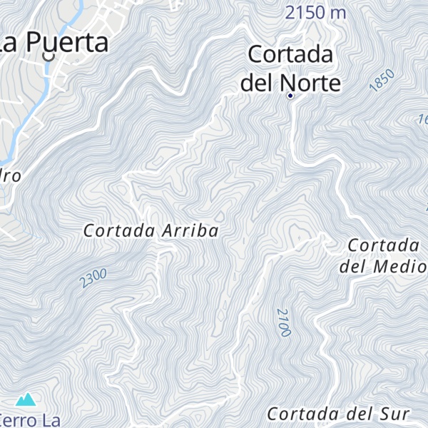 Map of Pico de los Laureles