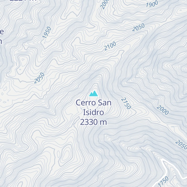 Map of Cerro San Isidro