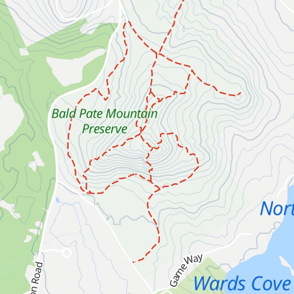 Map of Bald Pate Mountain