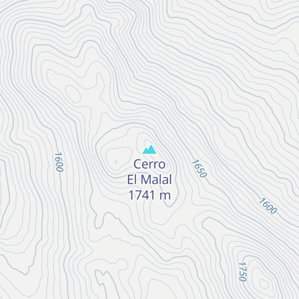 Map of Cerro El Malal