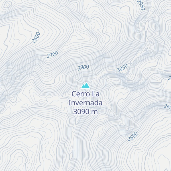 Map of Cerro La Invernada