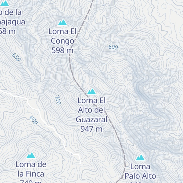 Map of Loma El Alto del Guazaral