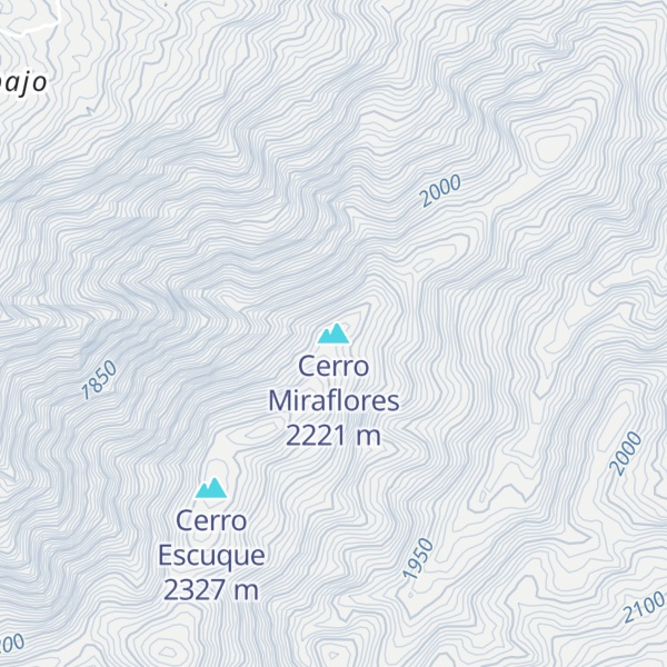 Map of Cerro Miraflores
