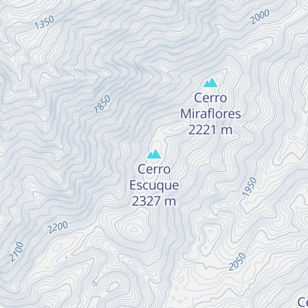 Map of Cerro Escuque