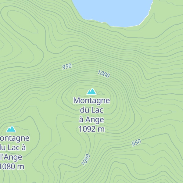 Map of Montagne du Lac à Ange