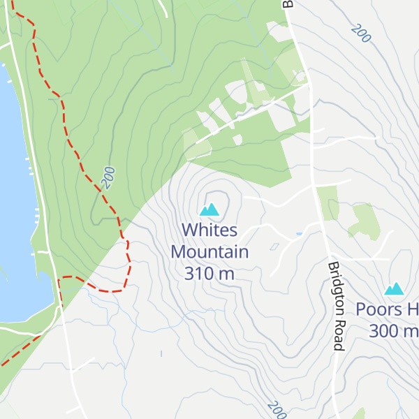 Map of Whites Mountain